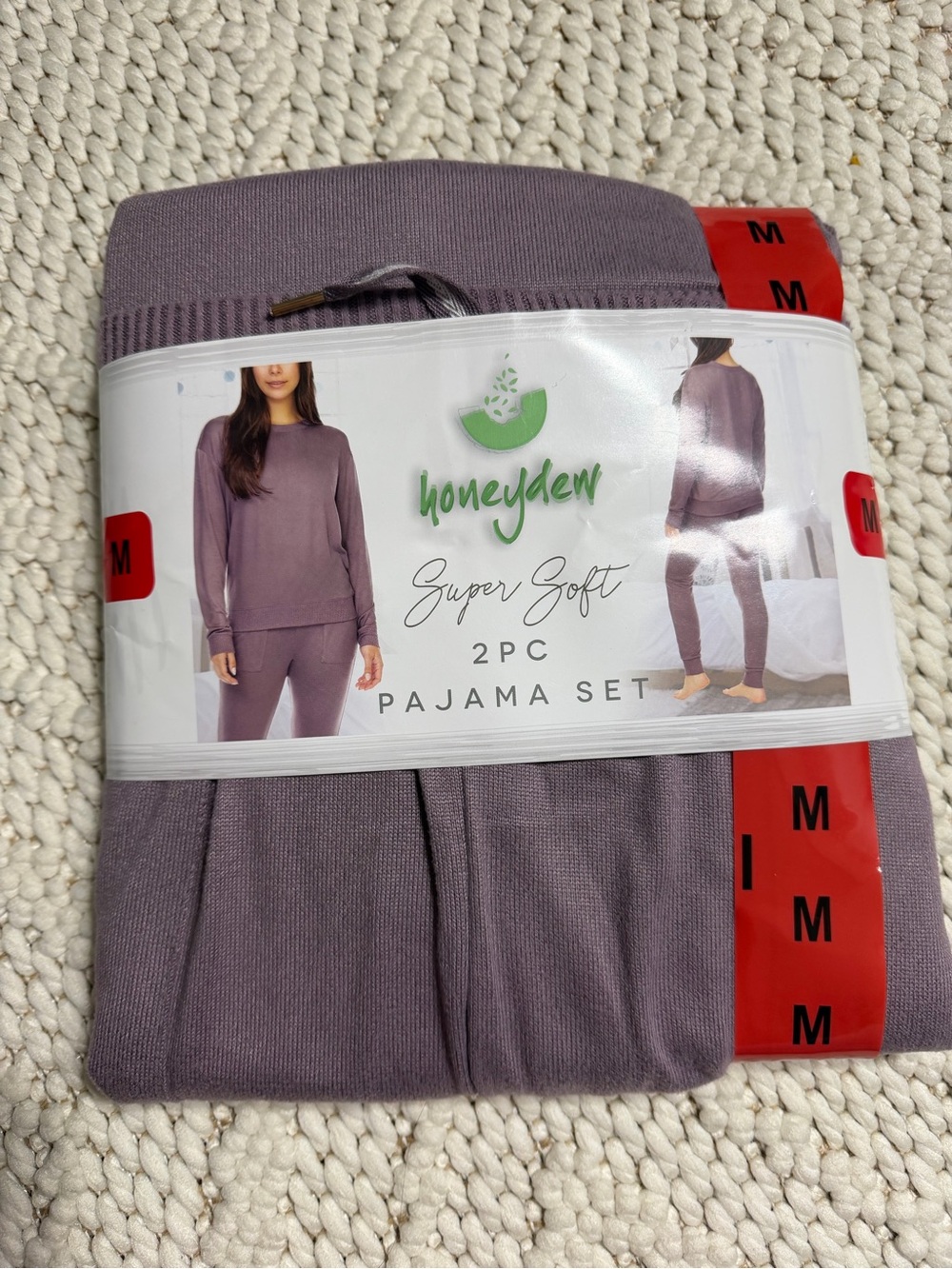 Honeydew Intimates Super Soft 2PC Pajama Set - Mauve size M